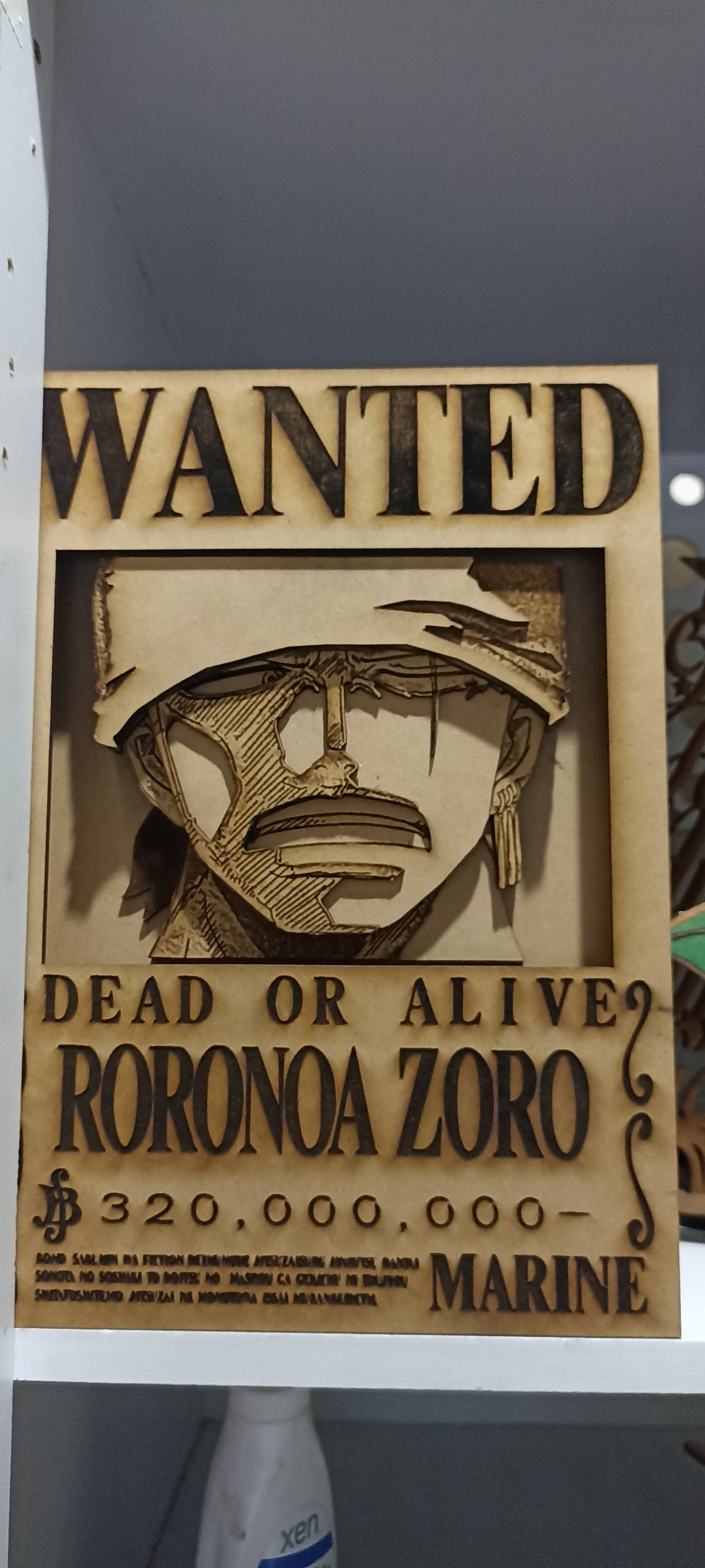 Zoro cartel de se busca