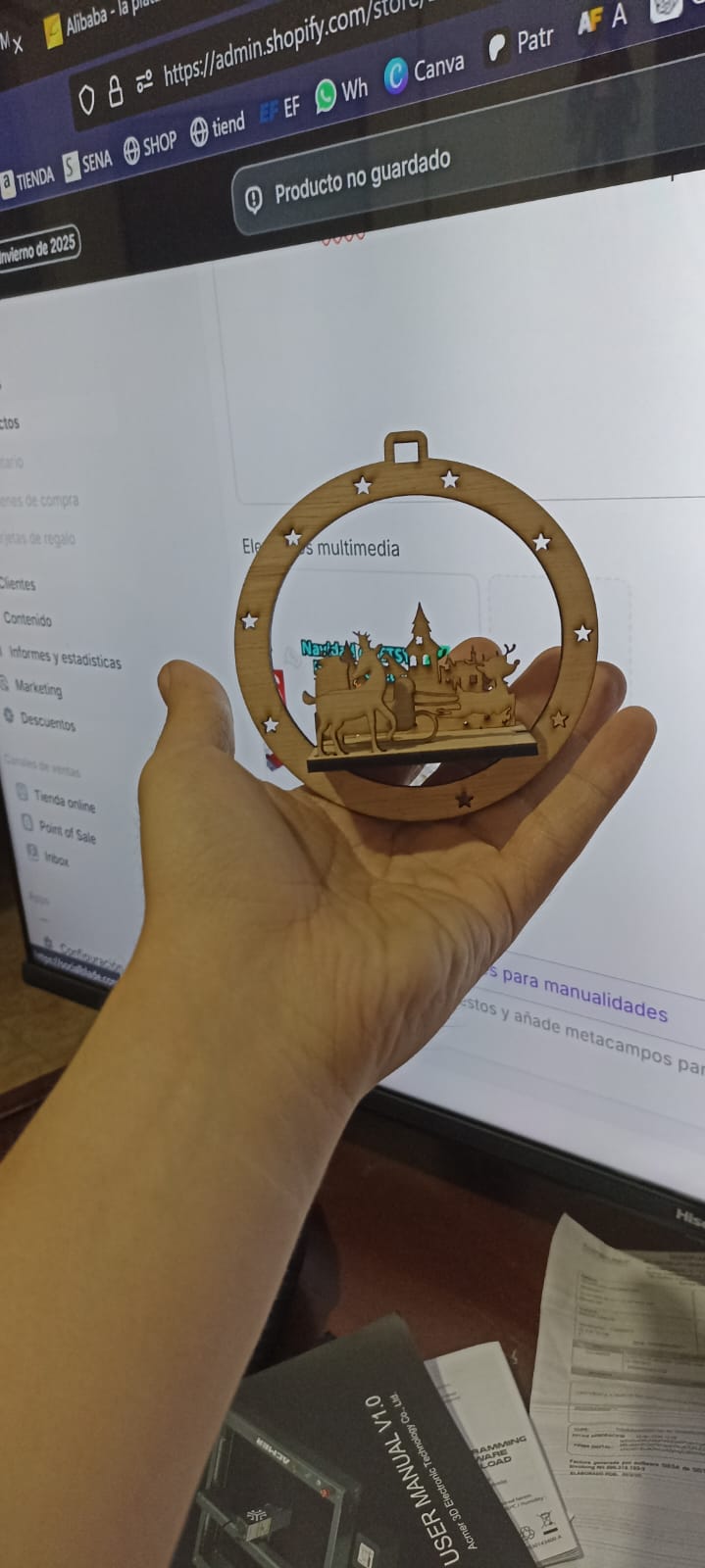 VECTOR Bolita de navidad 3D