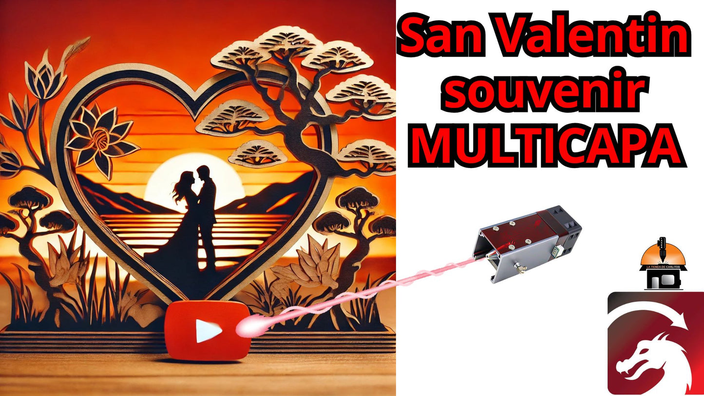 VECTOR Souvenir multicapa san valentin