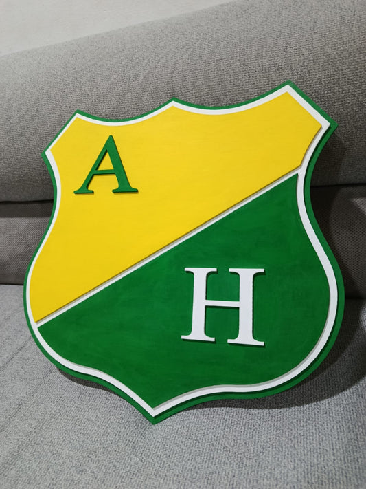 VECTOR DEL ESCUDO EN CAPAS DEL CLUB ATLÉTICO HUILA - SVG - AI - LIGHTBURN - DXF